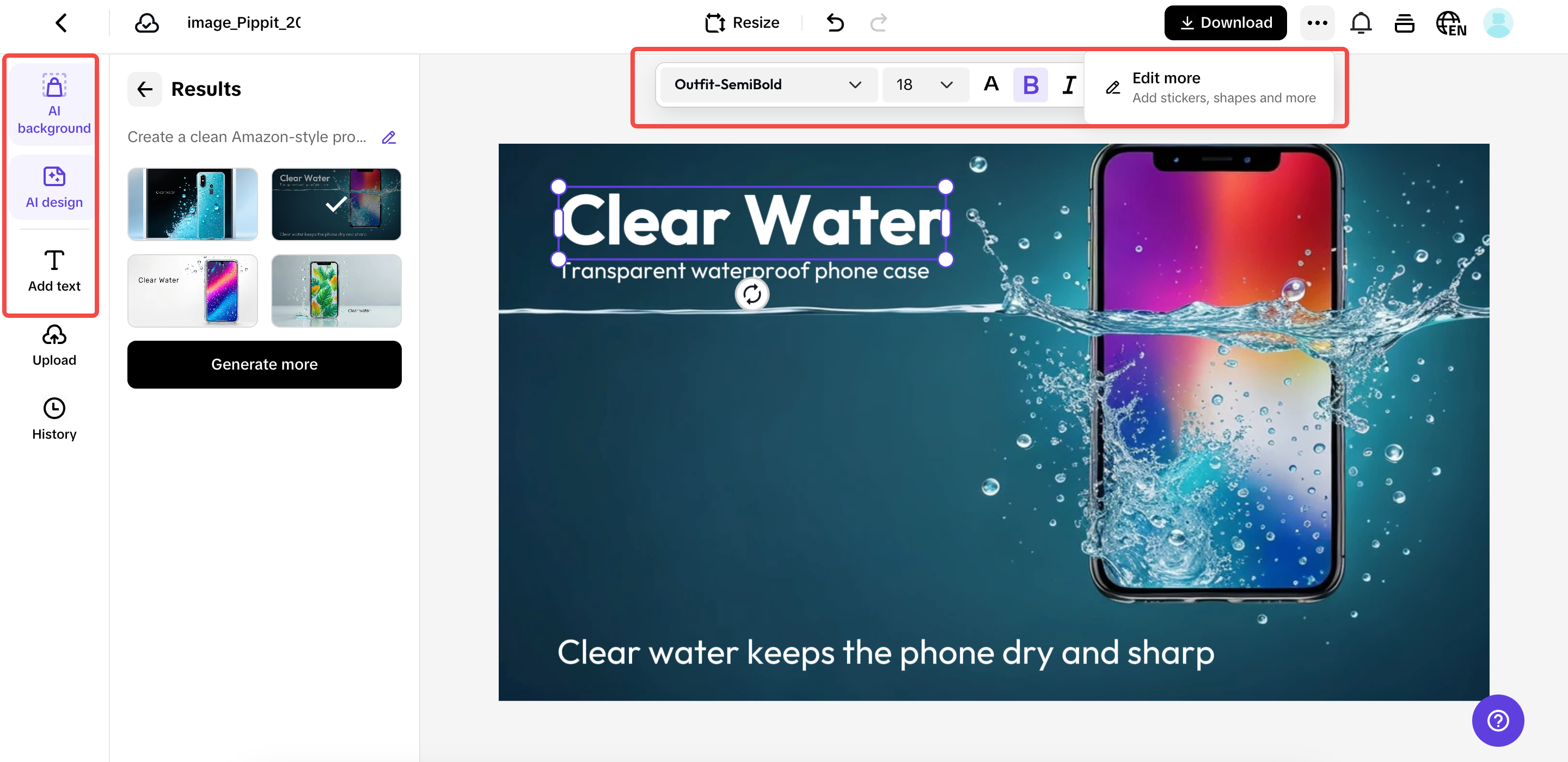 Customize your visual