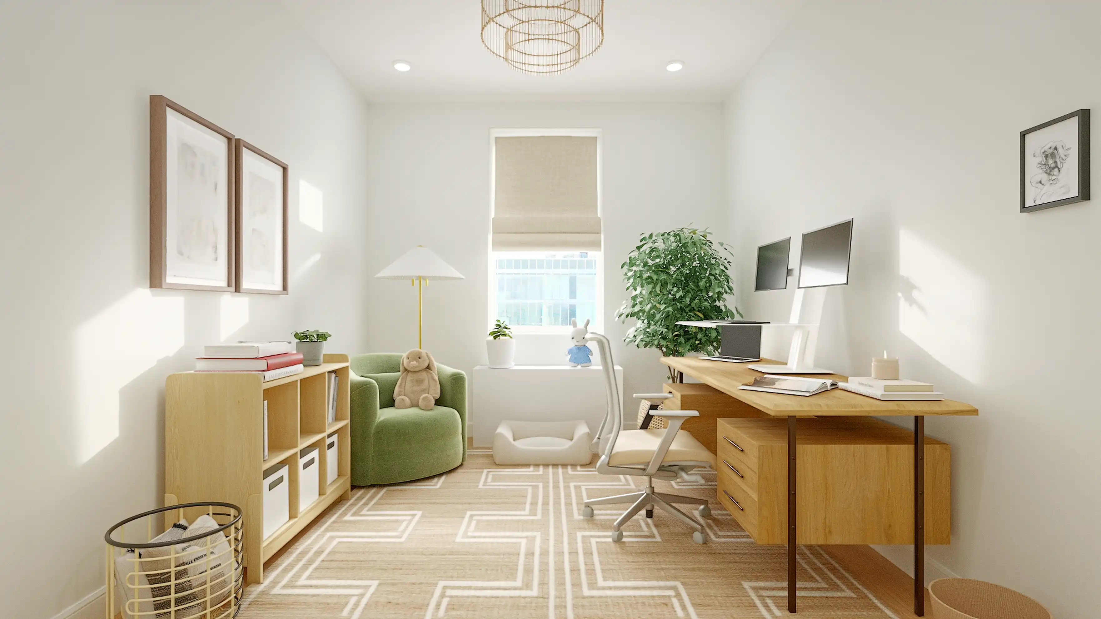 Midcentury Modern Office by Maica