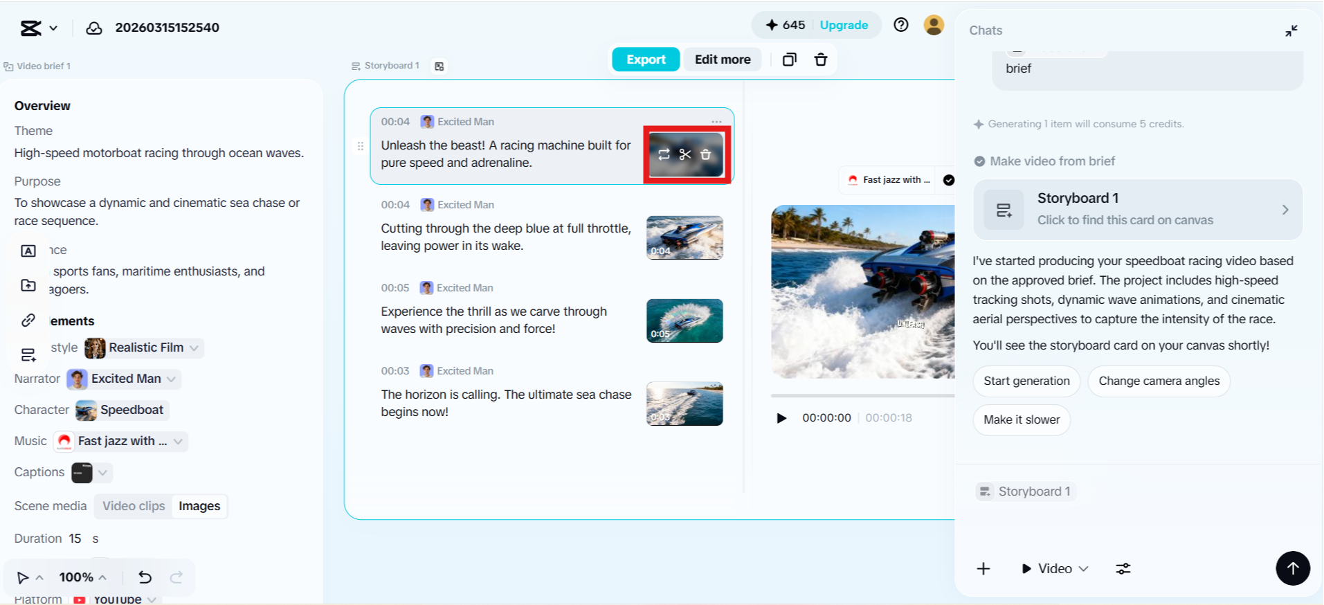 Use AI video generator