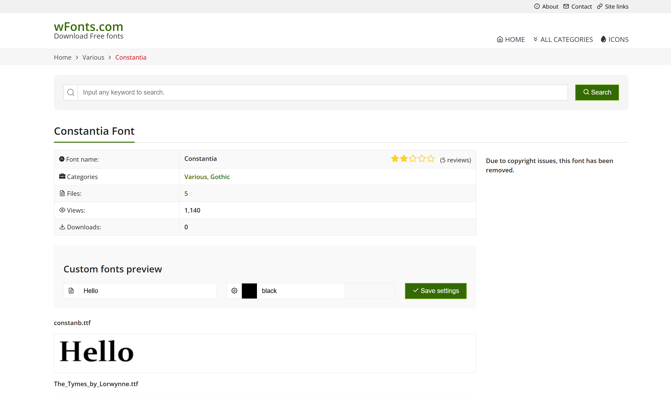 Wfonts for Constantia fonts download