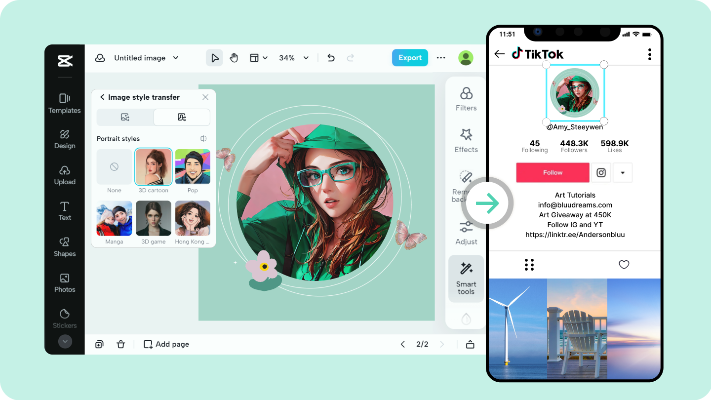 tiktok profile picture cartoon