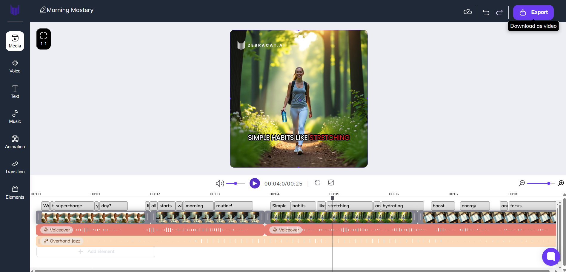 Genenrate and export