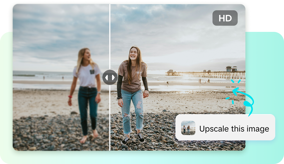 HD upscale and eraser options