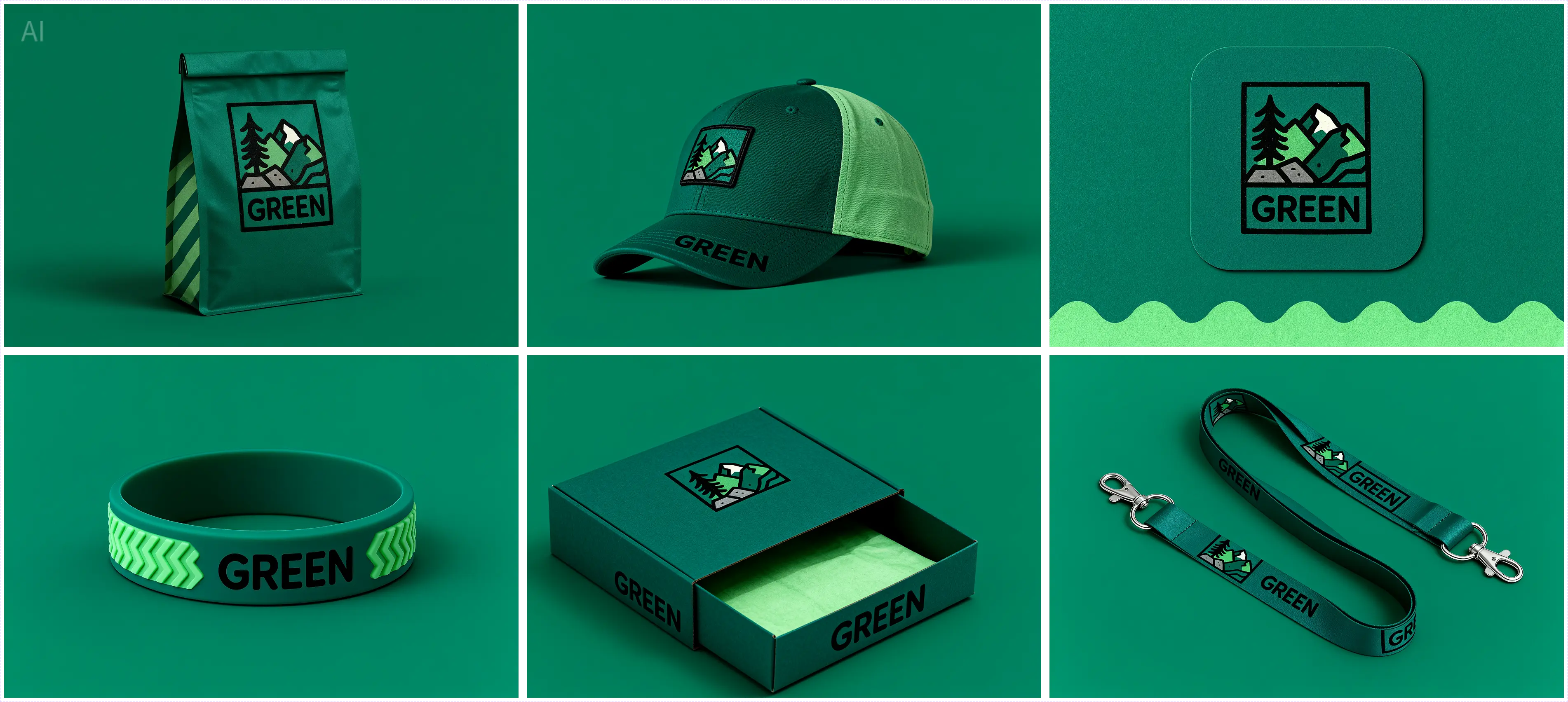 Multi-Bild-Kompositions-Showcase - Markendesign in Dreamina