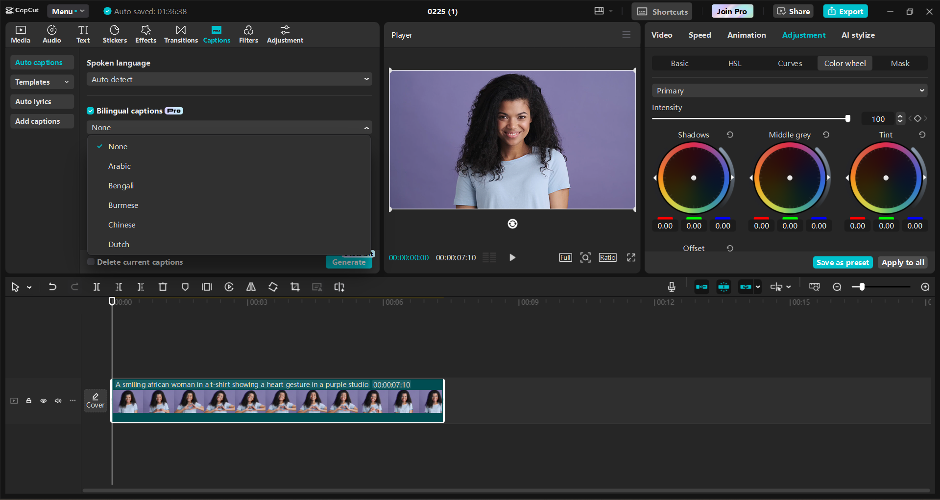 Interface van de CapCut desktop video-editor - een gebruiksvriendelijke tool om opvallende video 's te maken