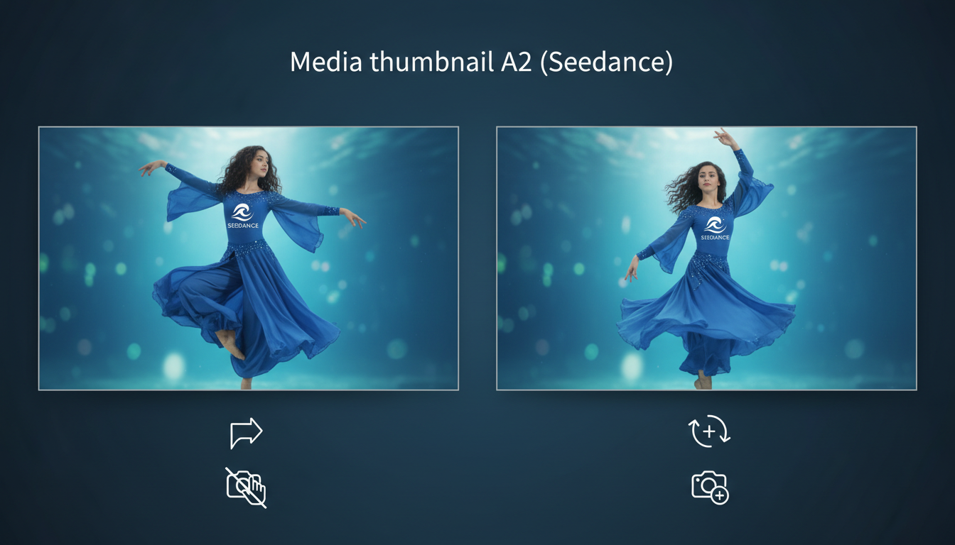 Thumbnail A2 — Seedance consistent wardrobe and logo across shots.