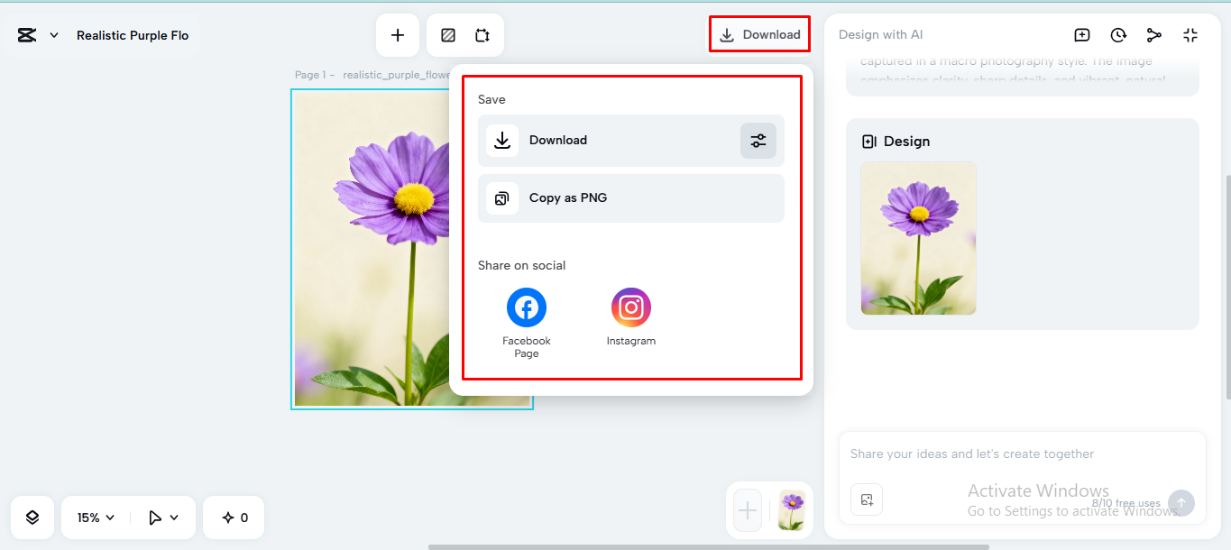 Exporting the media from the CapCut desktop video editor