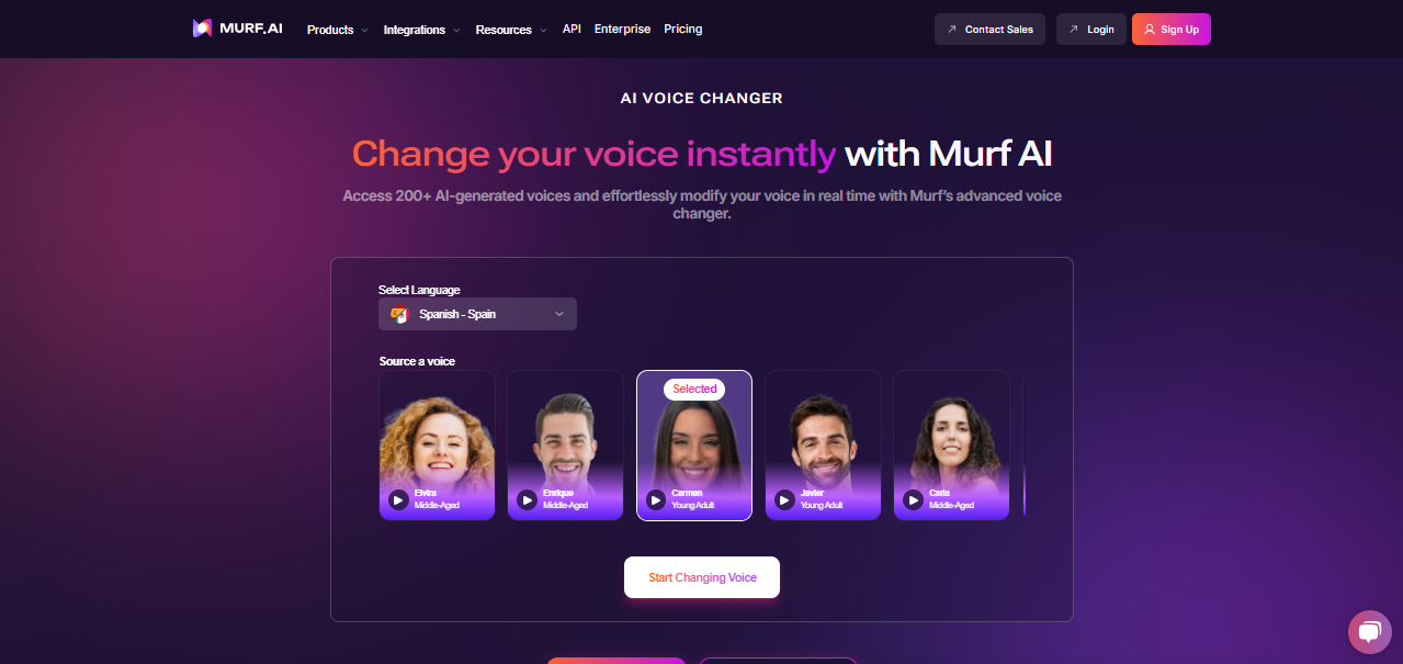Murf AI voice modulator