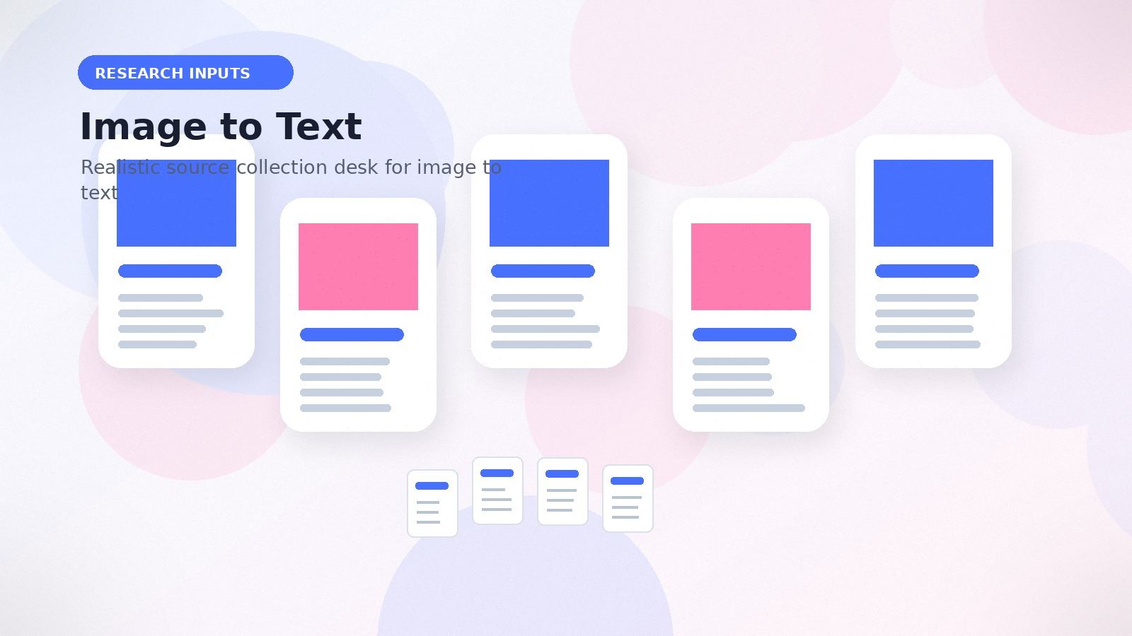 Image to Text realistic research inputs visual for image to text