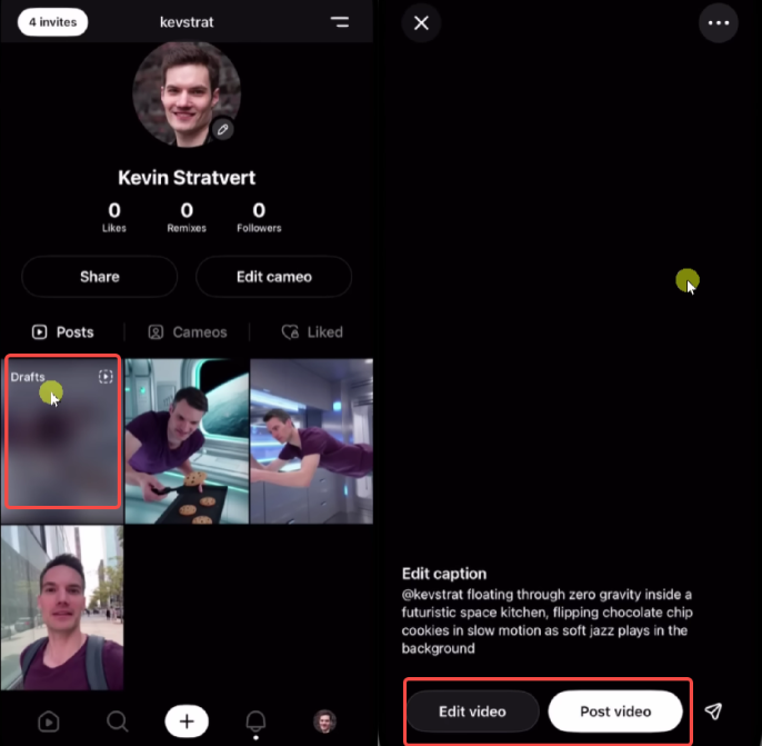 Salve o vídeo gerado pelo Sora 2.0