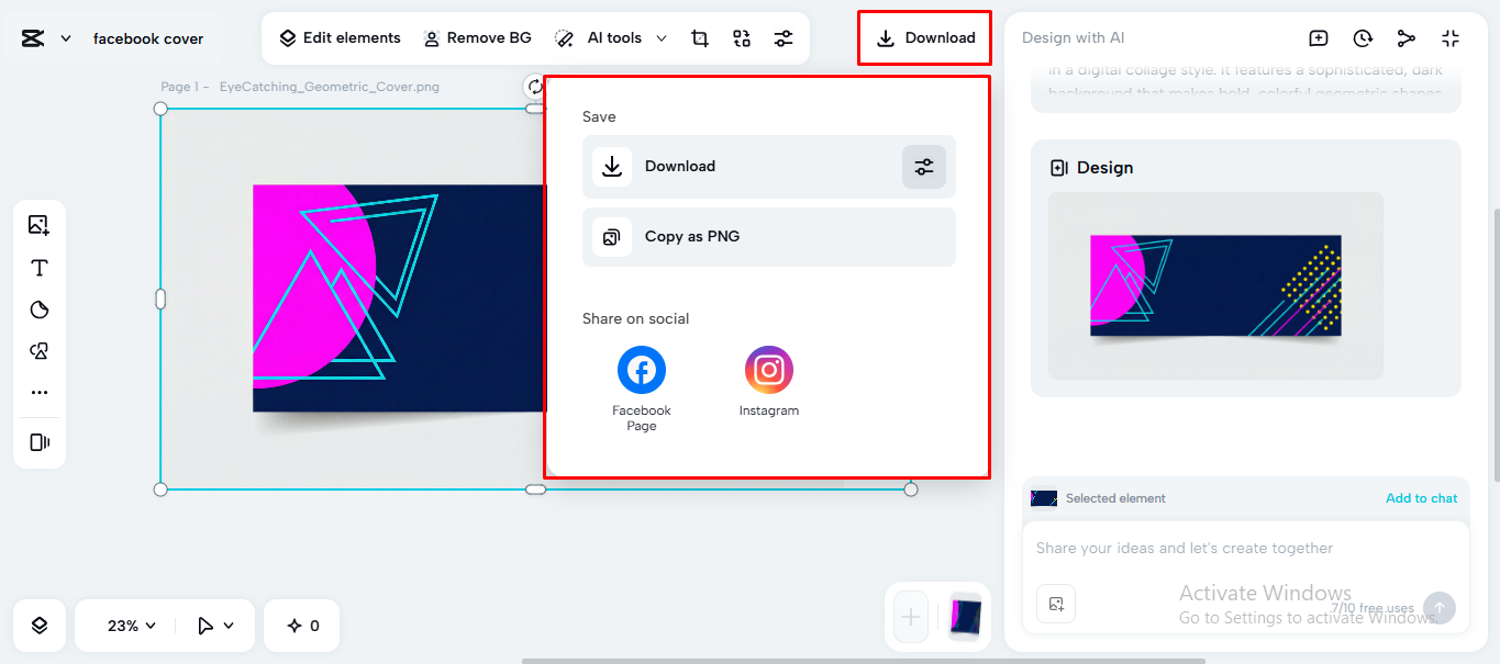 Exporting the media from the CapCut desktop video editor