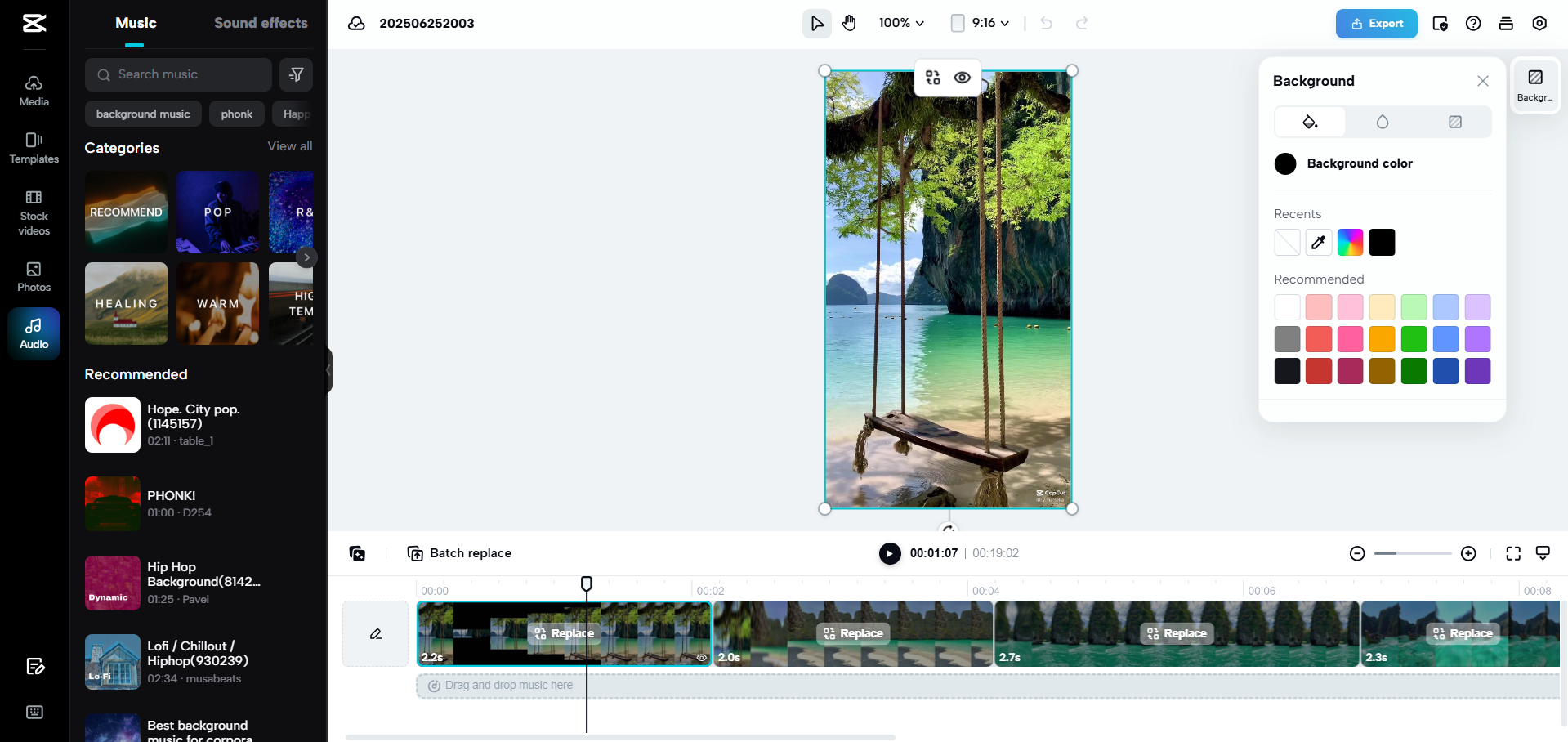 Interface de CapCut Web - un moyen rapide de modifier des modèles de vidéos de bobines