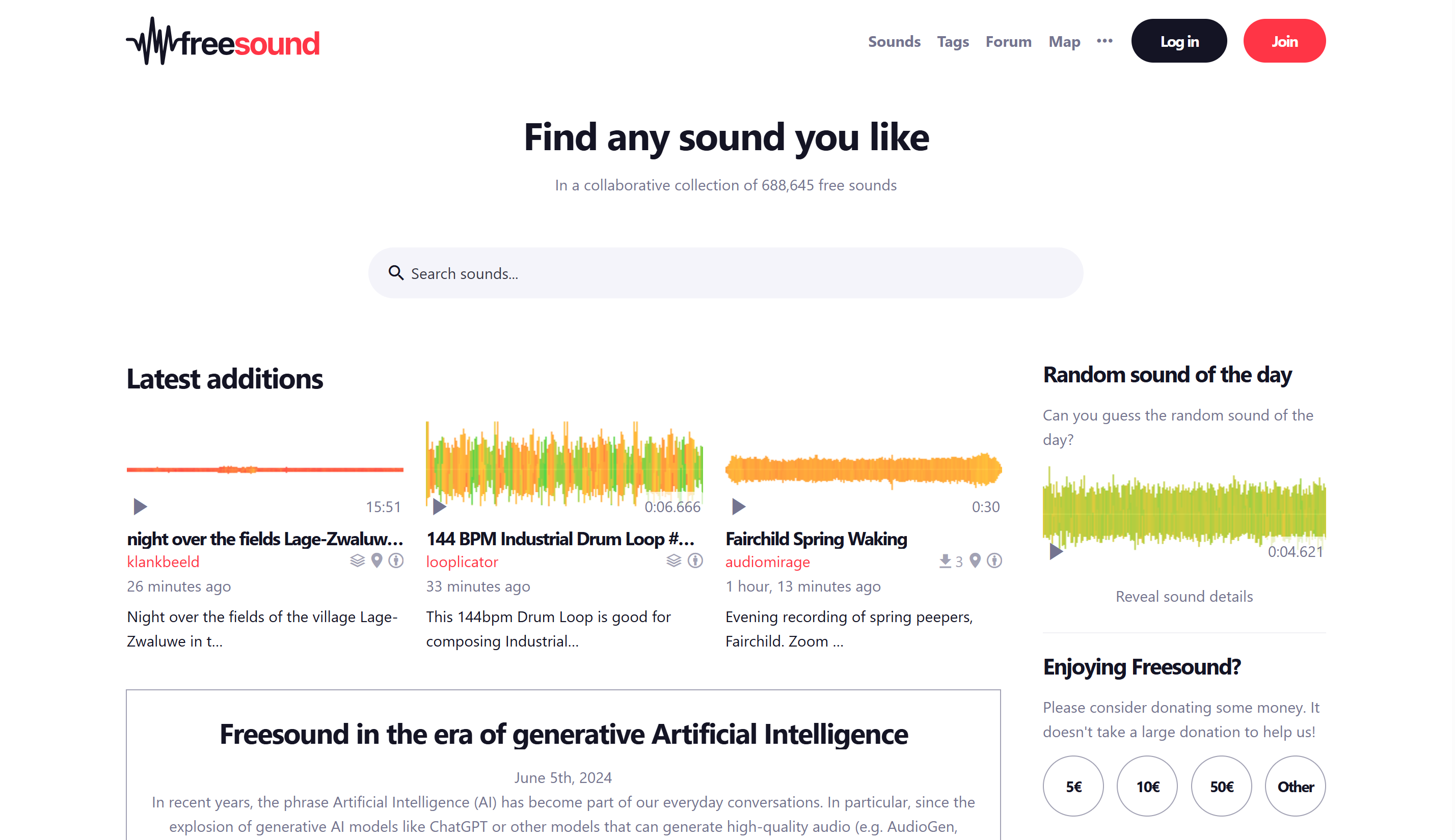 The website to download sound effects：Freesound