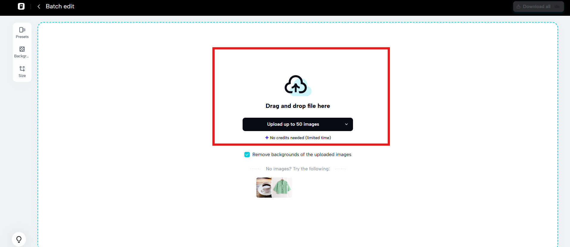 Upload images