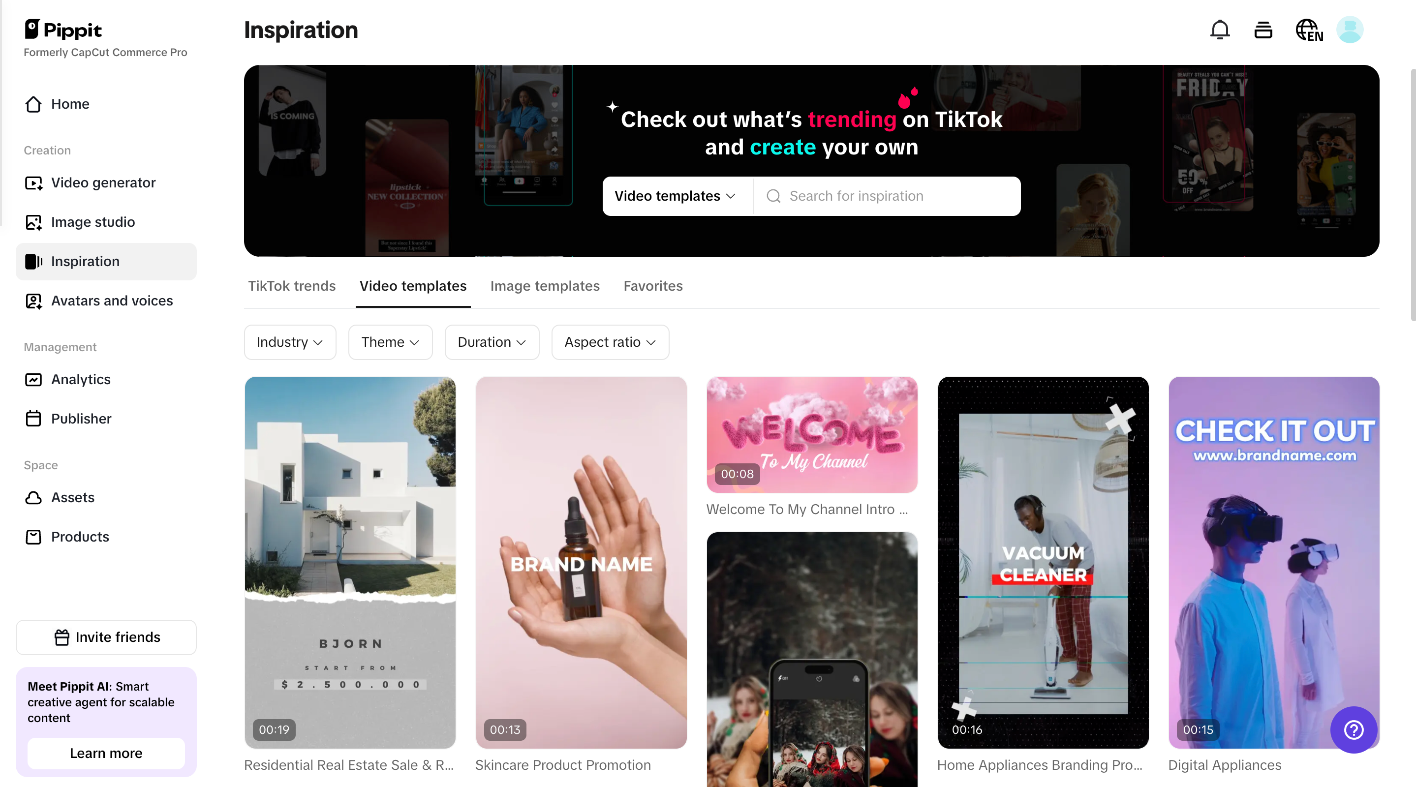 Customizable marketing templates