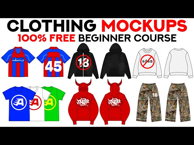 Testing on logo design for clothing brand free mockups