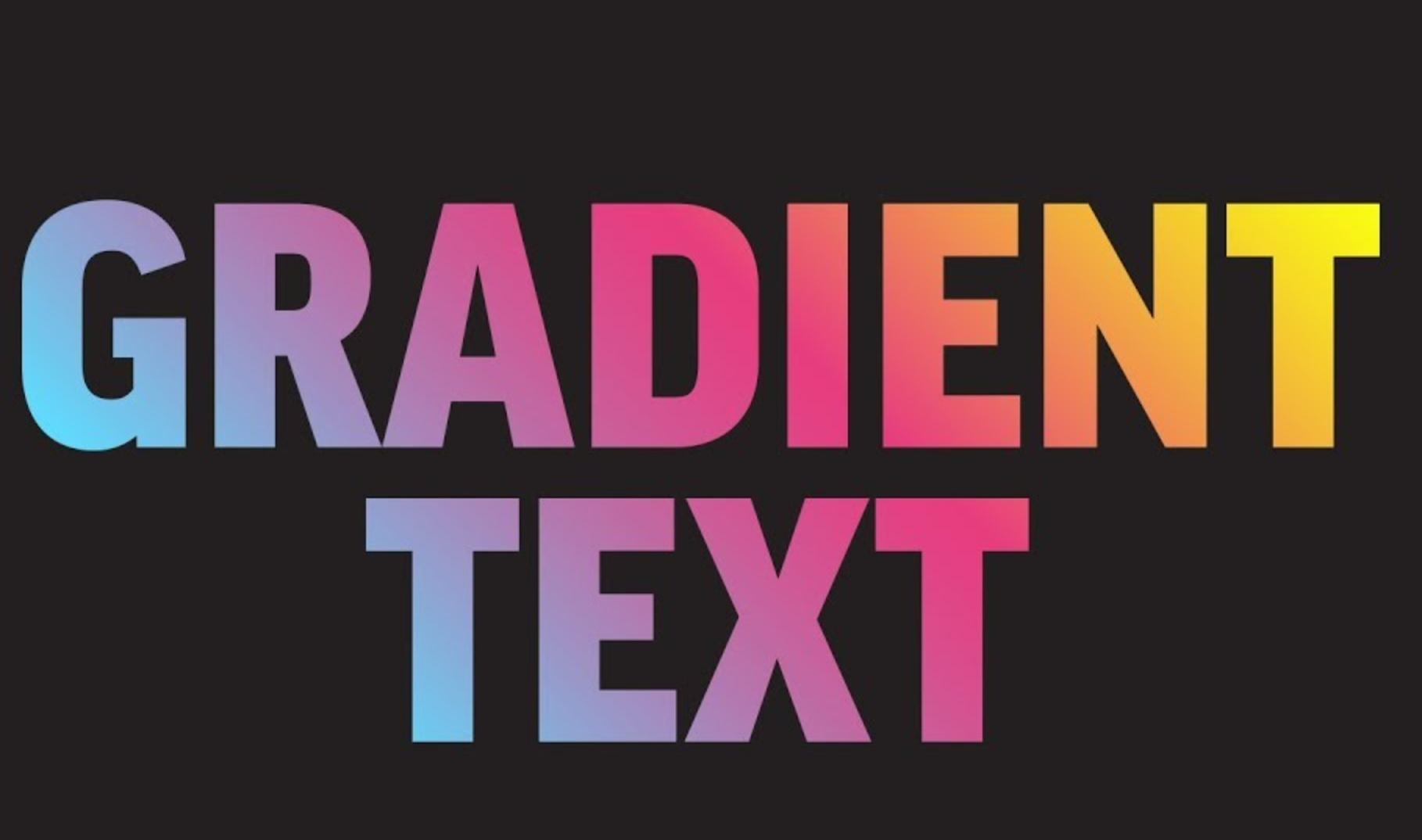 Types of gradient texts in After Effects: Animated gradient