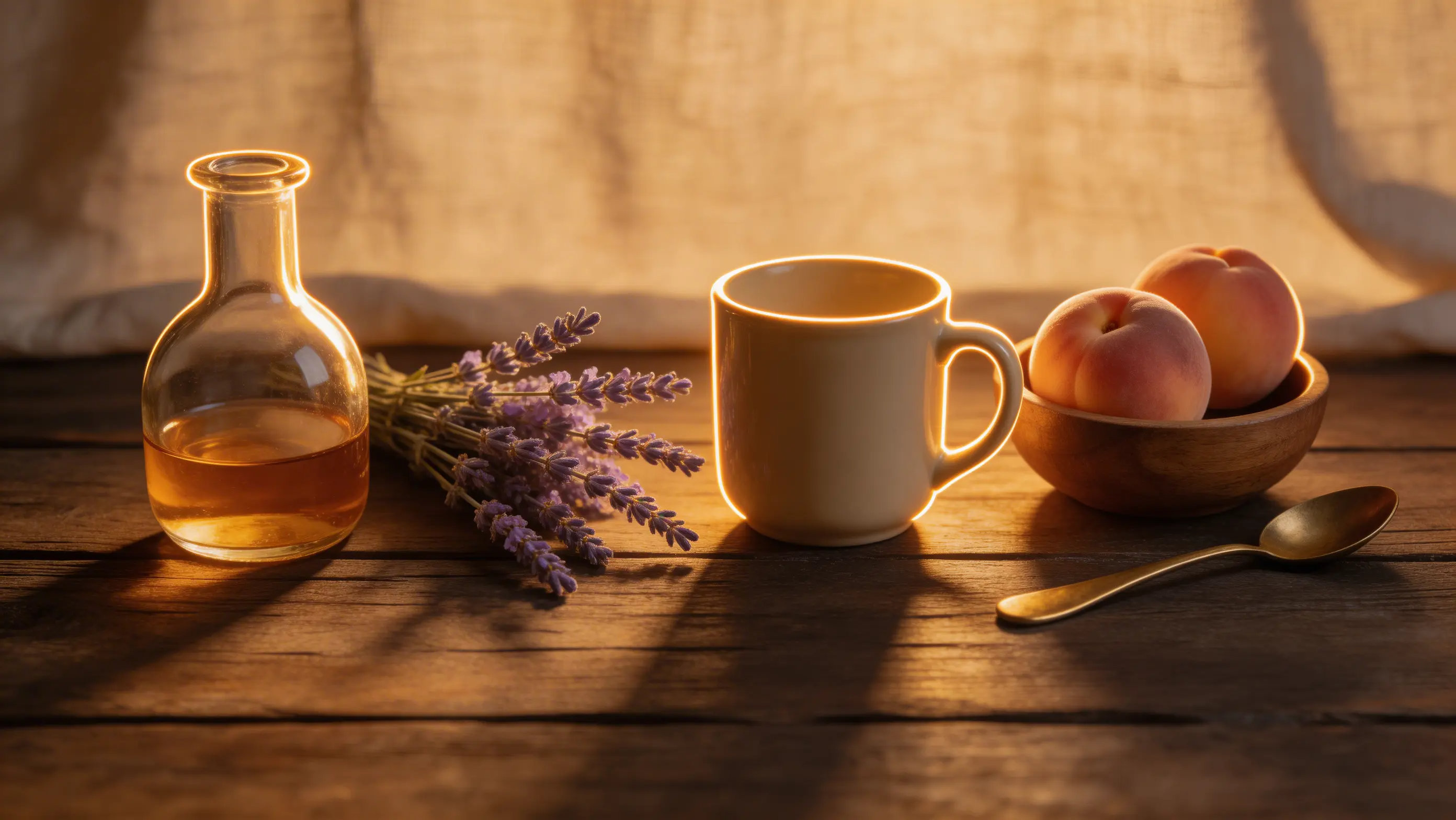Still-life objects with soft rim backlighting