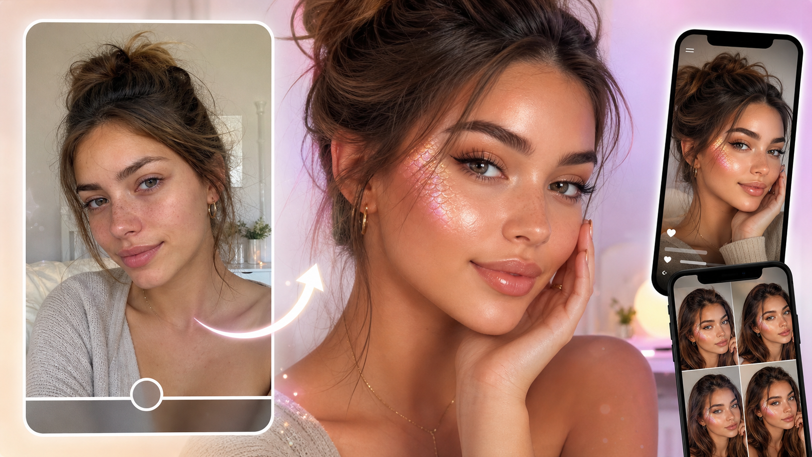 Dreamina catfish filter before-and-after social media edit