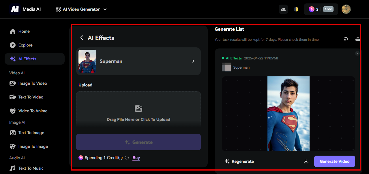 Media.io photo avatar maker