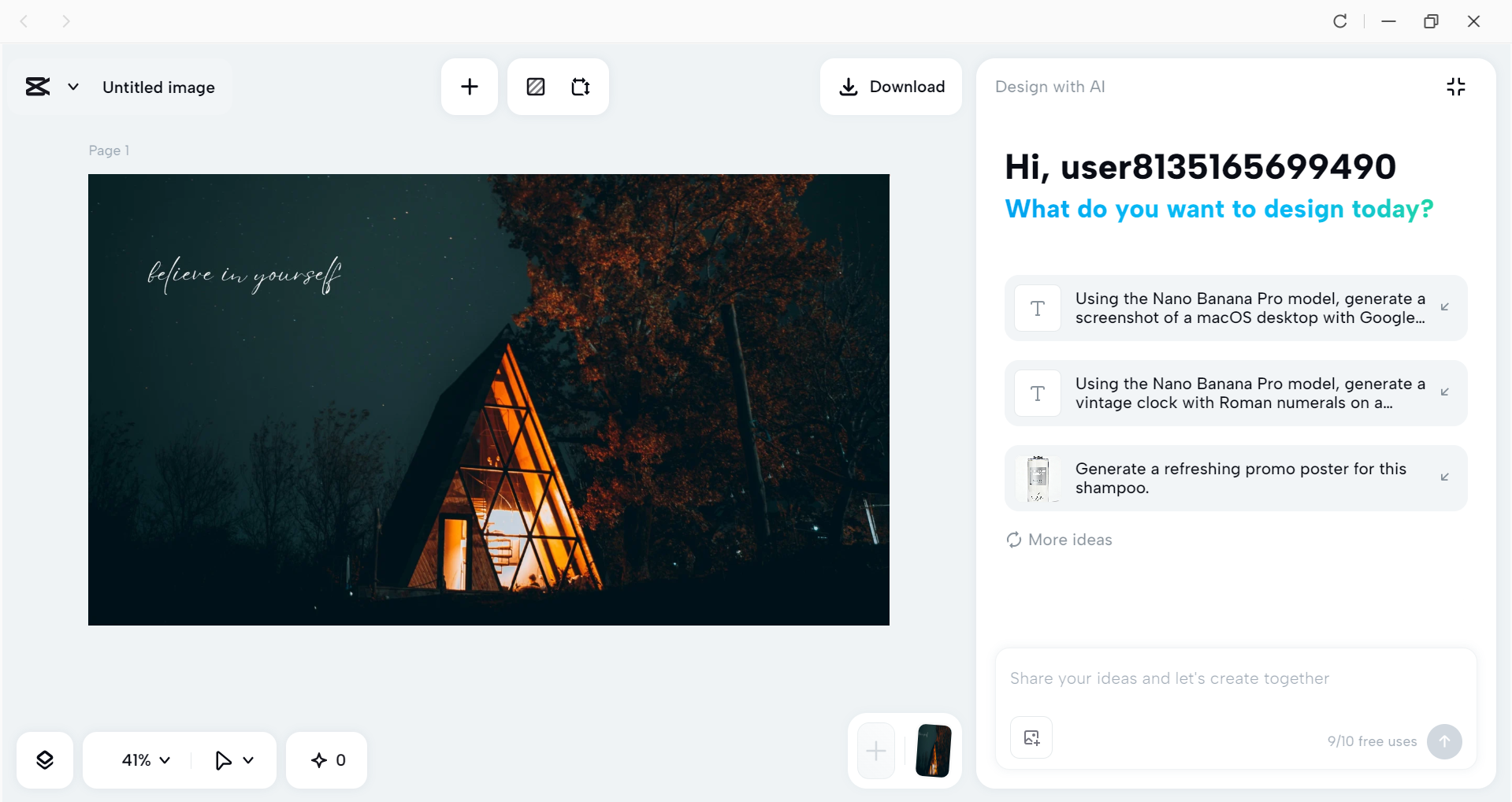 Interface of the CapCut desktop video editor - the best tool to create a black Facebook cover photo