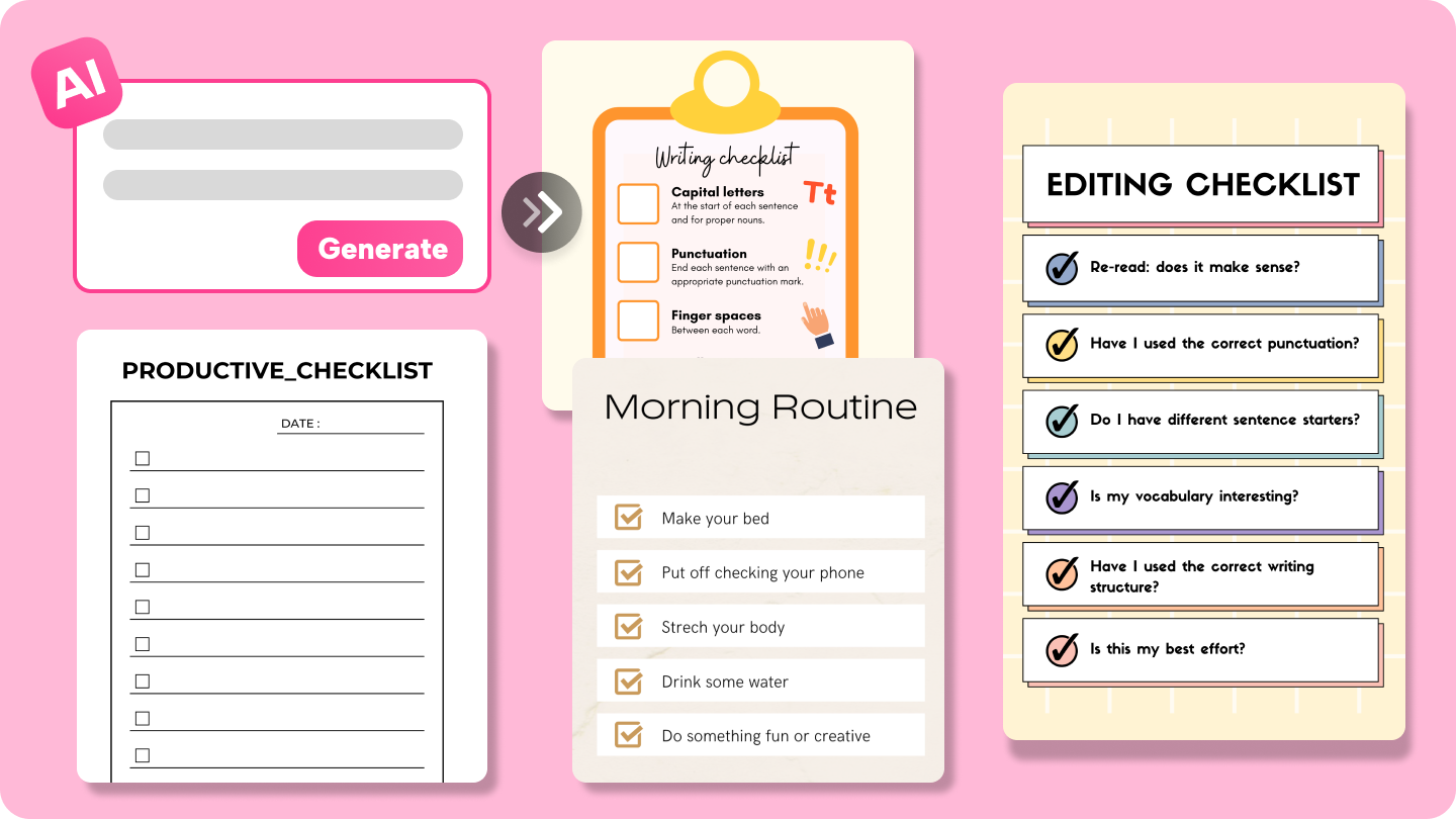 create a checklist