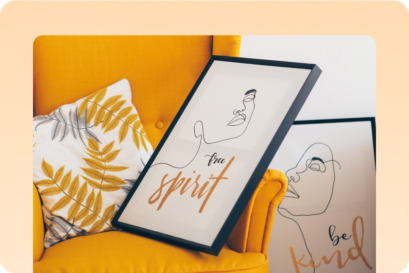 A compelling, AI-generated advertisement featuring a sleek office chair with a promotional offer.