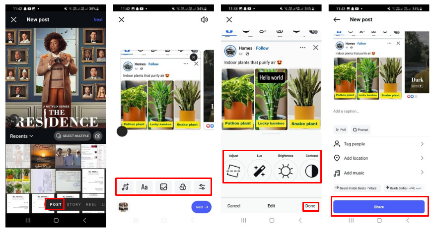 Making an Instagram slideshow for Feed