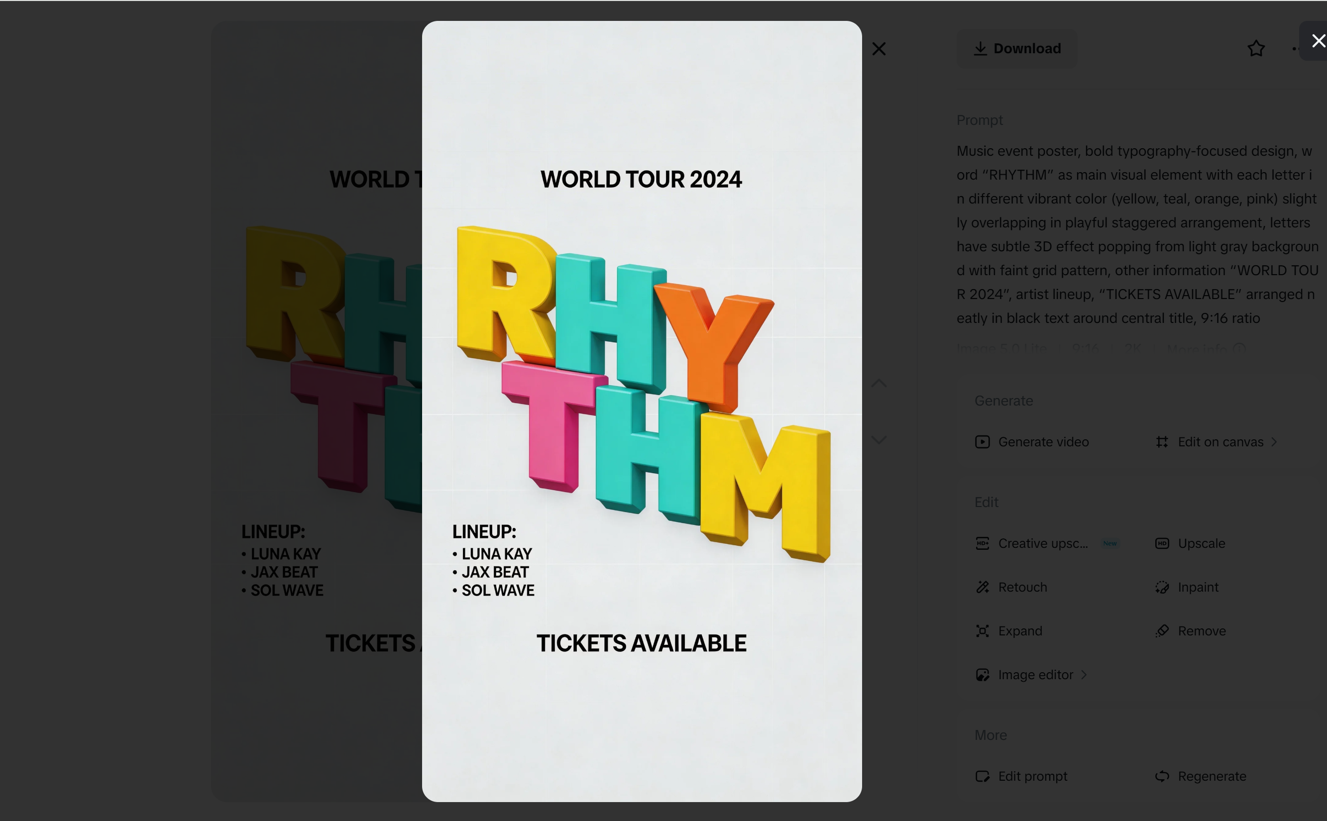 Tour poster design idea: Minimal tour posters