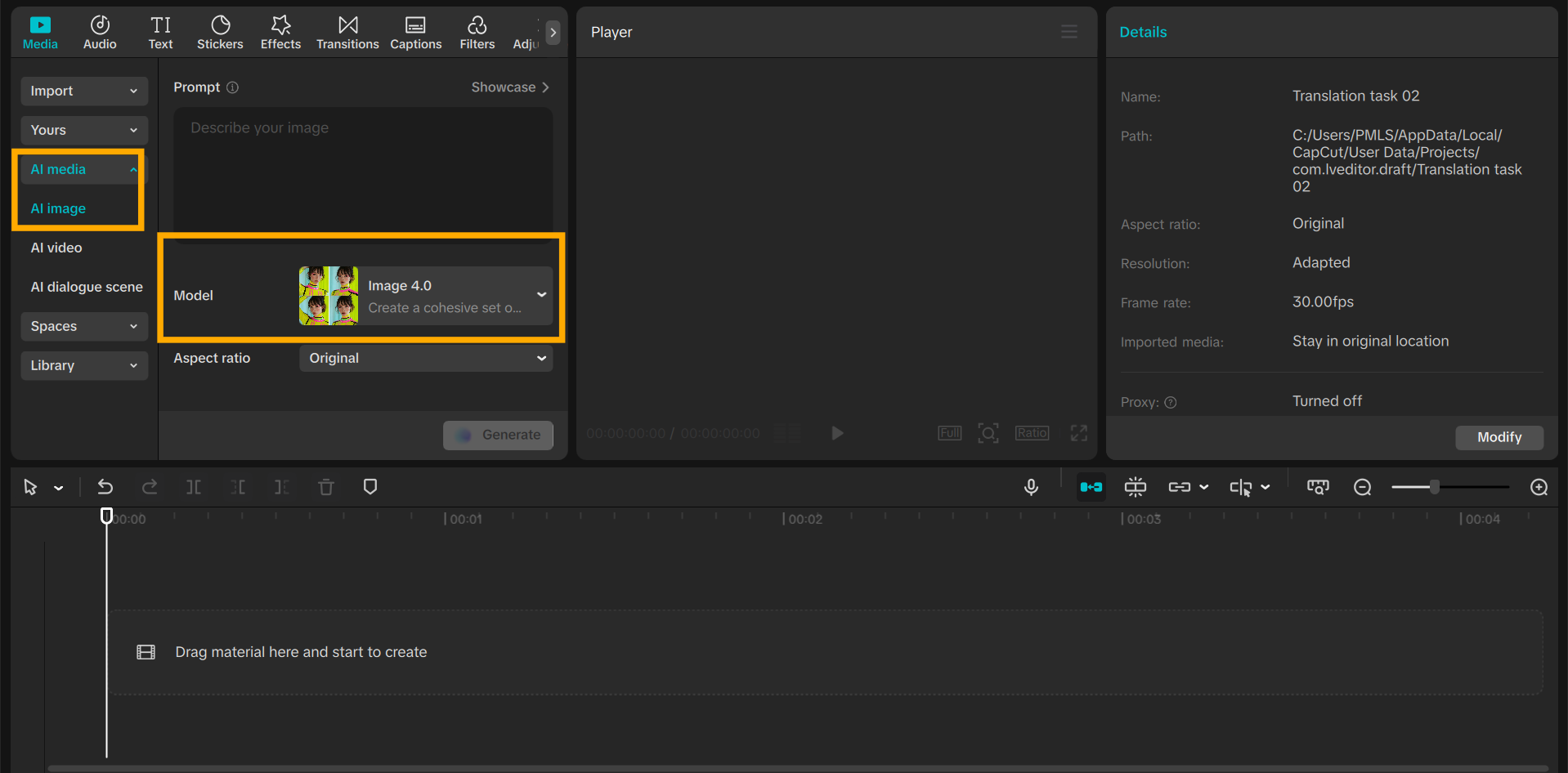 Thanksgiving clipart free AI image generation on CapCut PC