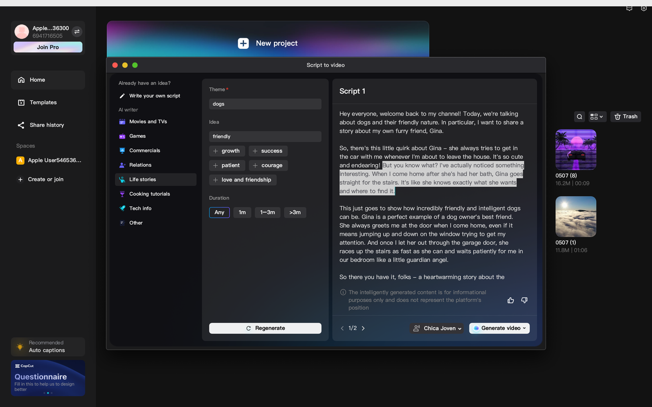 Edit your script