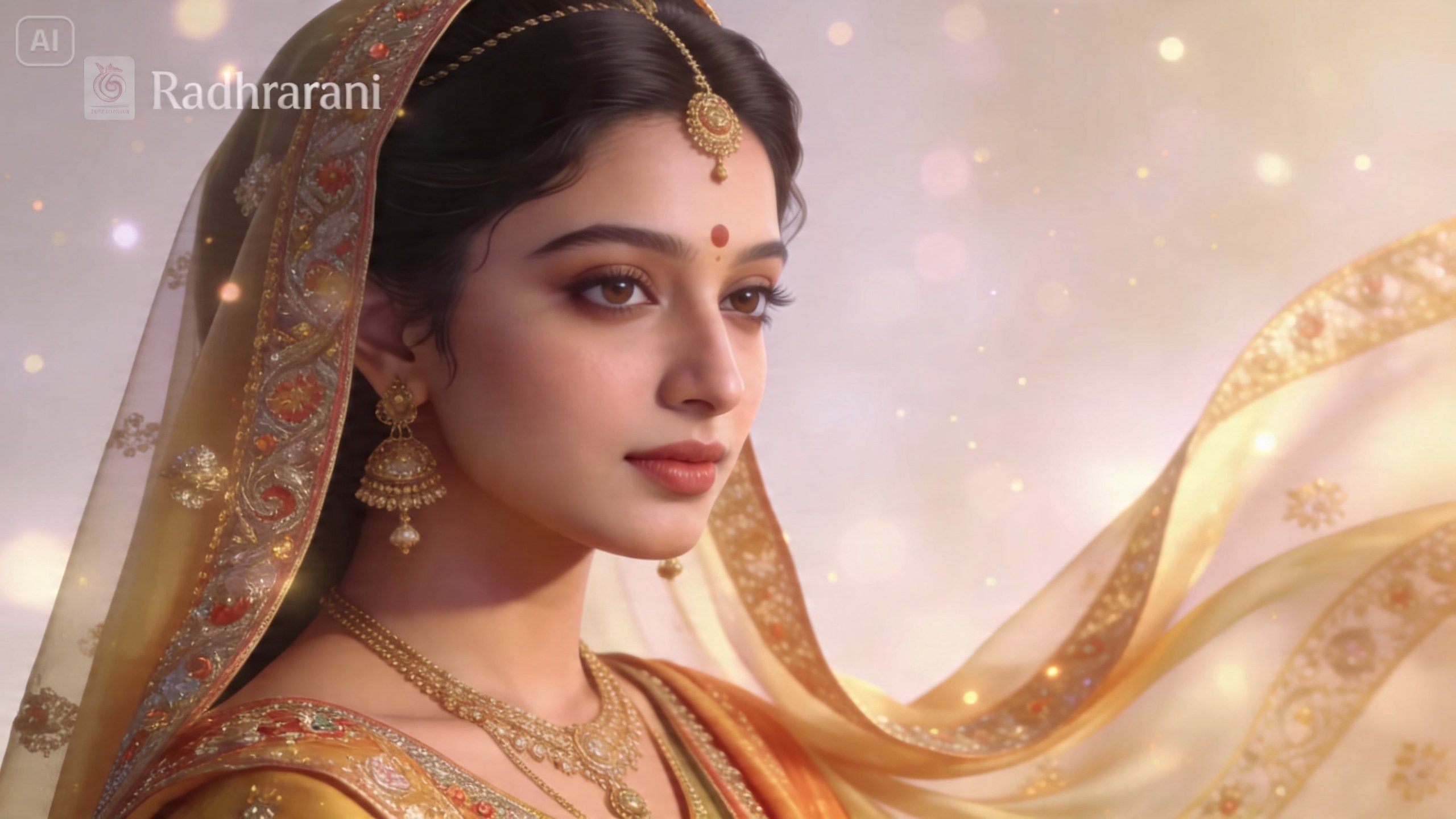 radha rani ai fotografie prompt imagine de fundal