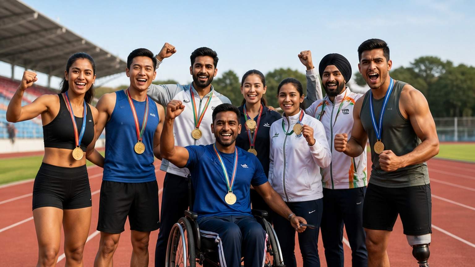 National Sports Day AI Poster Prompts mobile hero image
