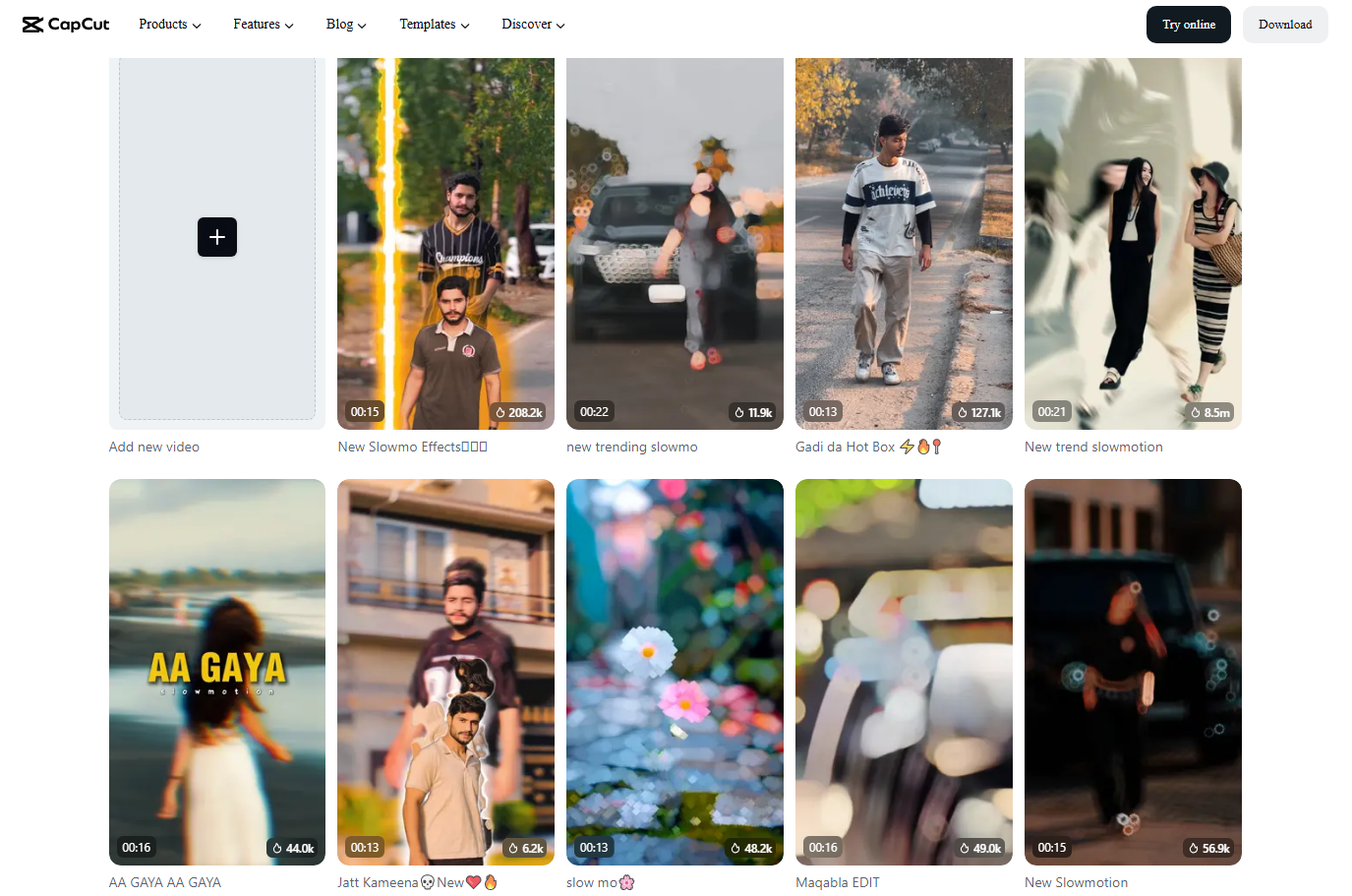 CapCut templates online