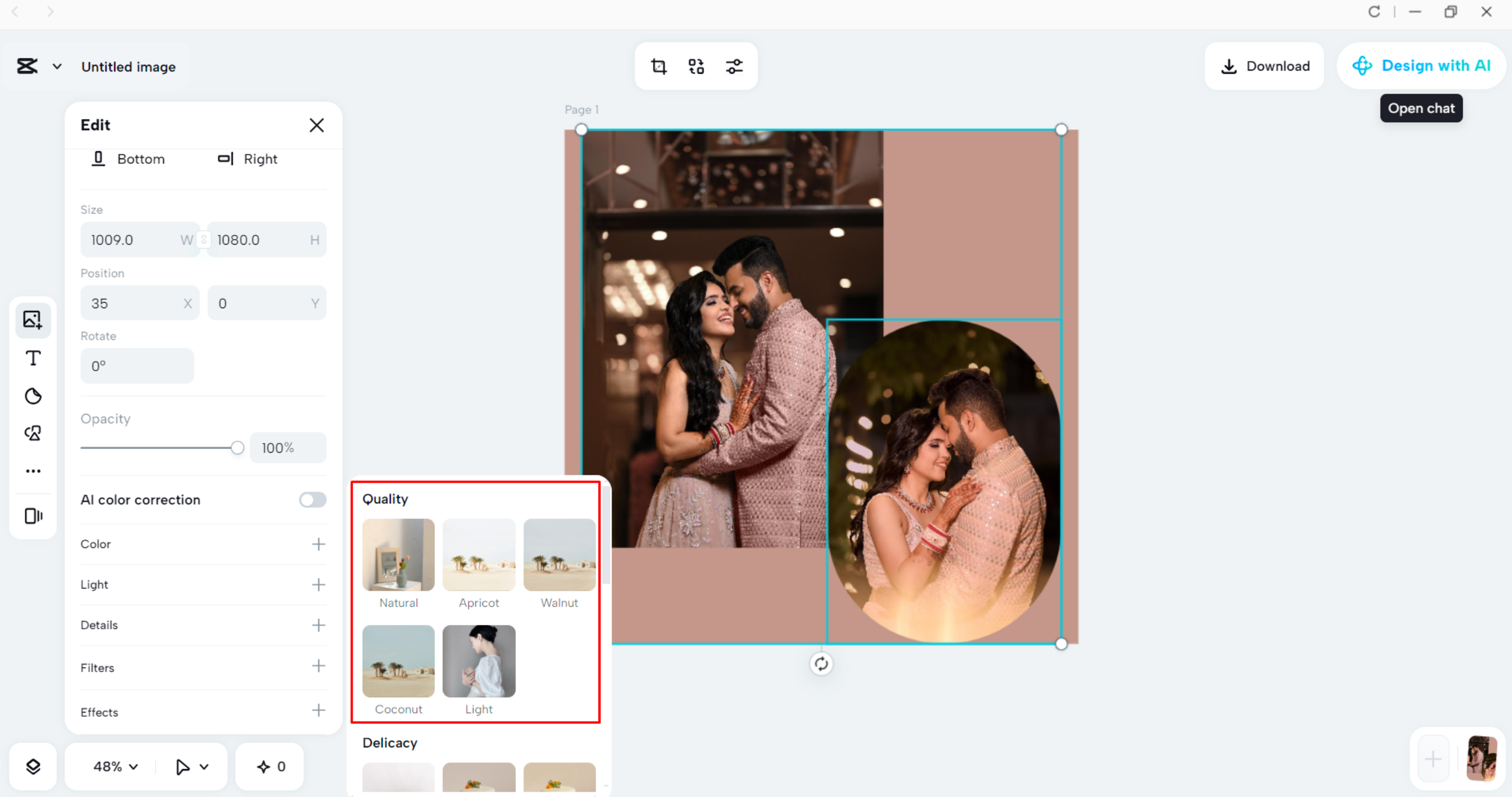 Editing the photo collage with the CapCut desktop video editor