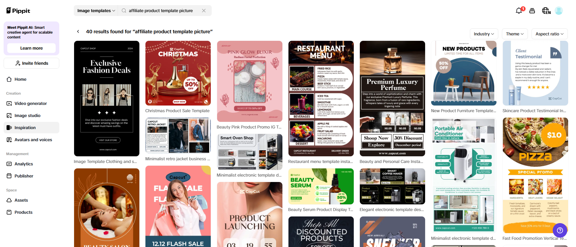 Sign up and access Pippit