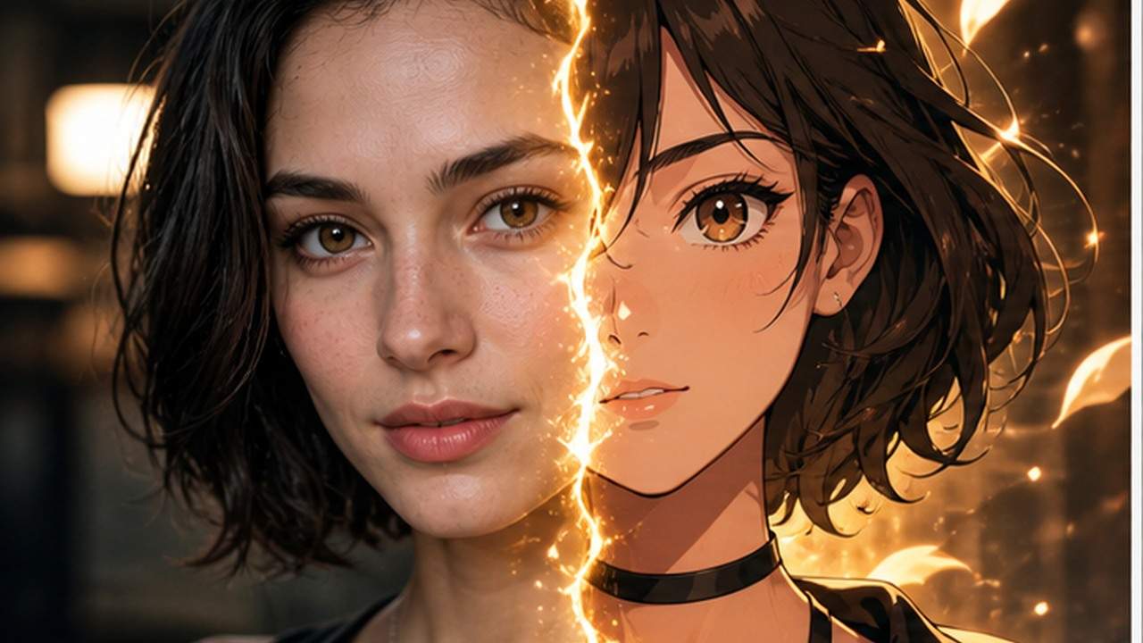 AI Anime Transformation Video Generator prompt result 1