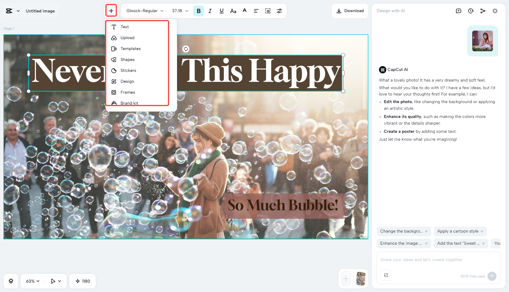 Edit the thumbnail design