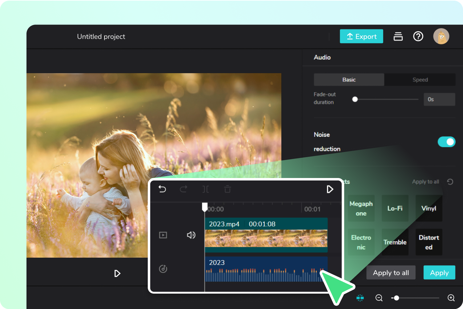 Enable Noise reduction