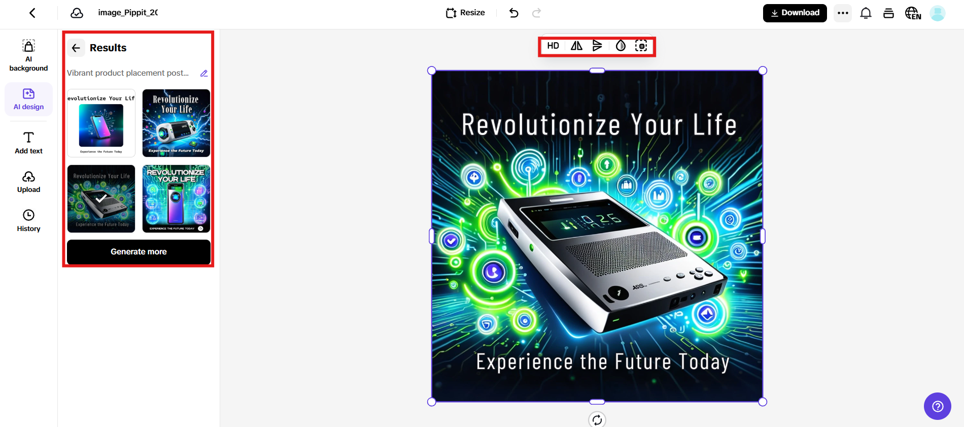 Choose the poster and customize