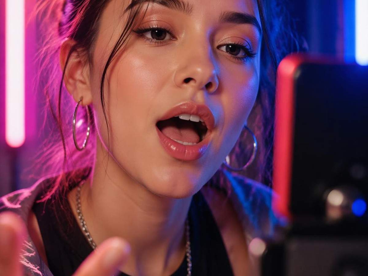 TikTok dudak senkronizasyonu video yapımcısı istemi kapak 3 in 4: 3