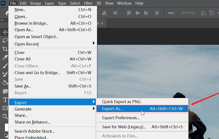 Arka planda kaldırılan fotoğrafınızı Photoshop 'tan dışa aktarın