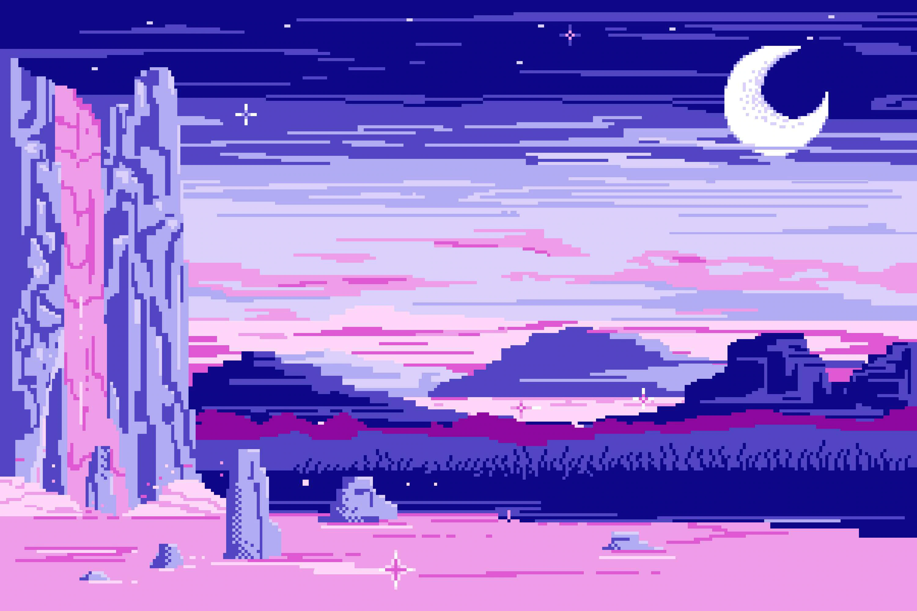 Space and galaxy backdrops pixelated background