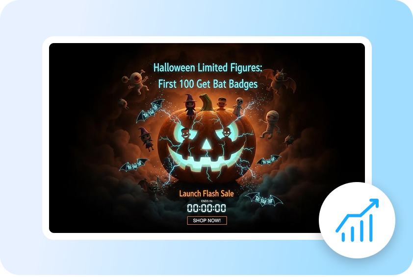 Halloween flyers that guide shoppers straight to products.