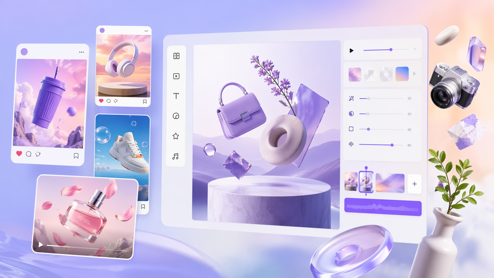 AI Floating Object Effect social campaign asset preview