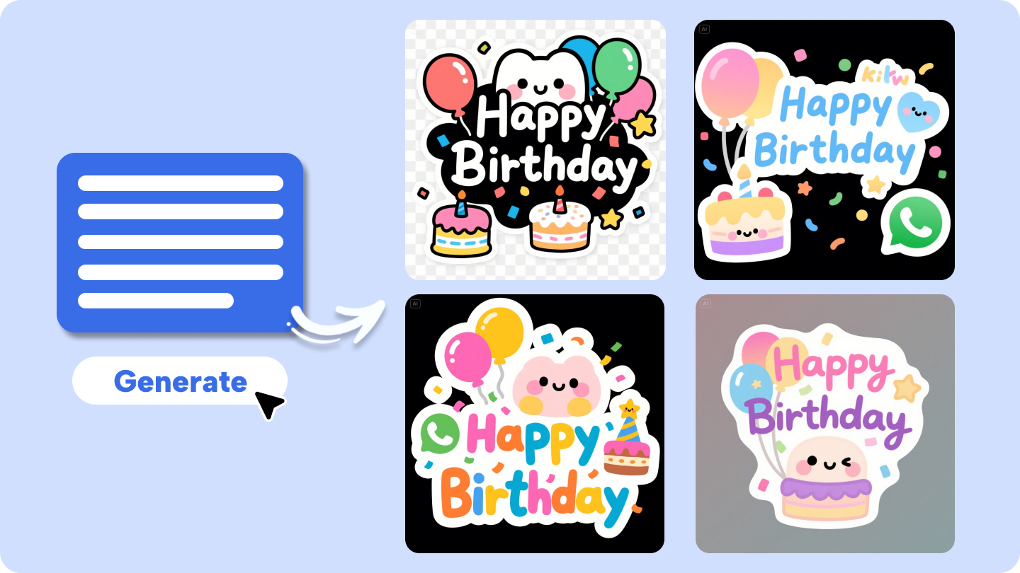 happy birthday stickers WhatsApp