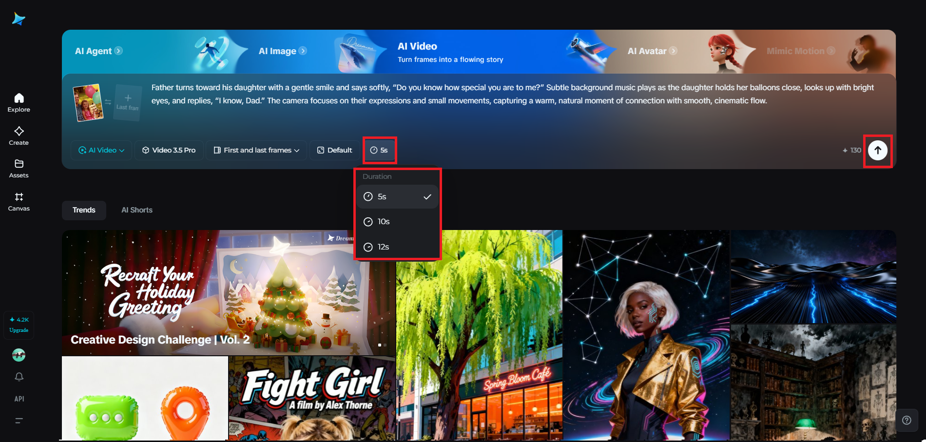 Reglați lungimea videoclipului și generați