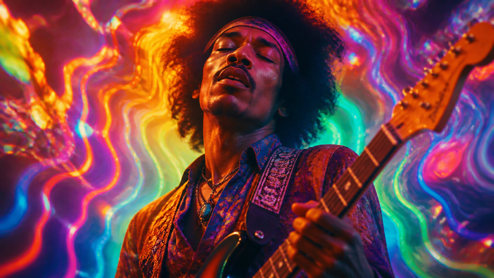 LSD Hallucinogenic Gelombang Warna asal 16: 9 kesan visual 3