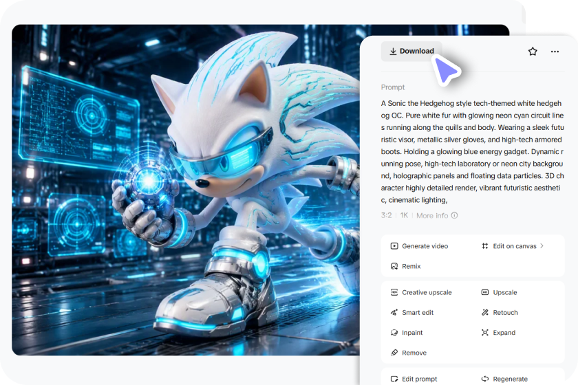 Ladda ner högupplösta anpassade Sonic OC