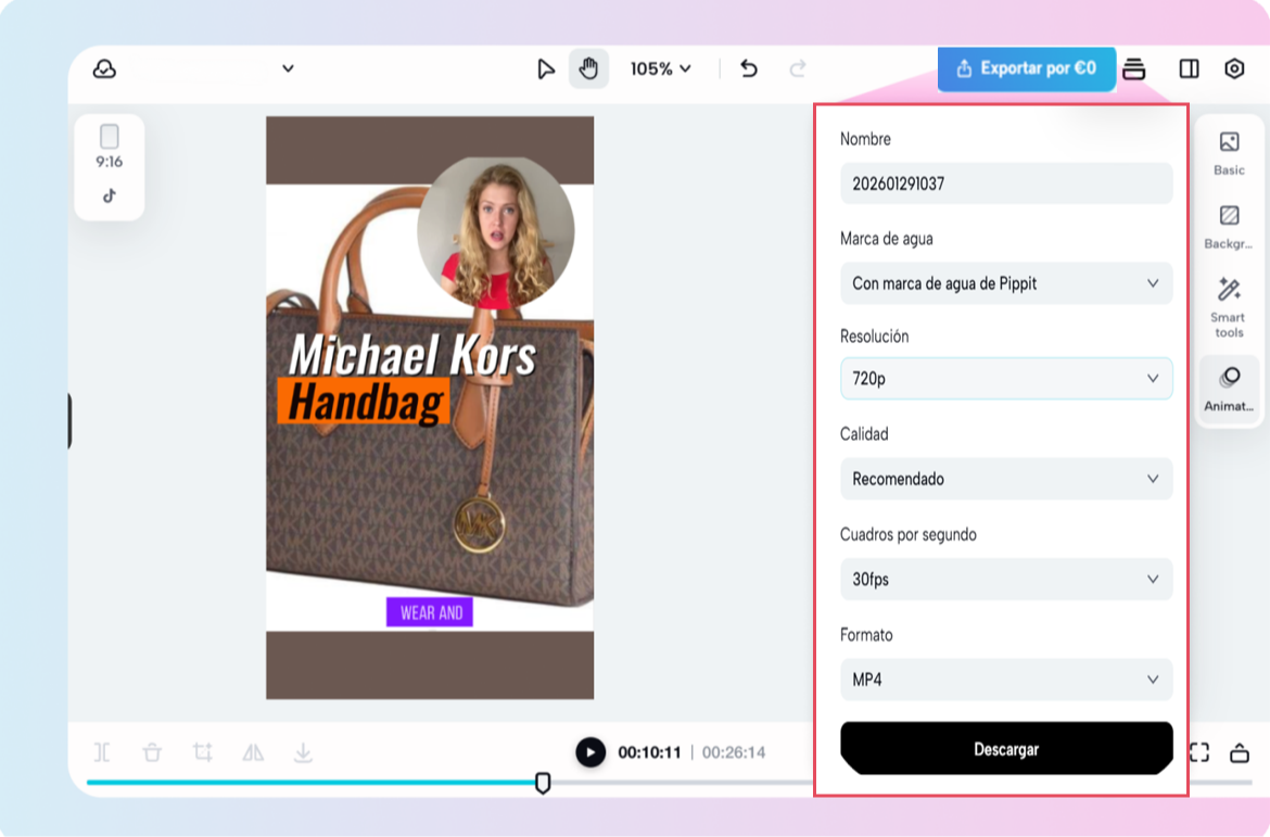 Edita, mejora y publica tu video.